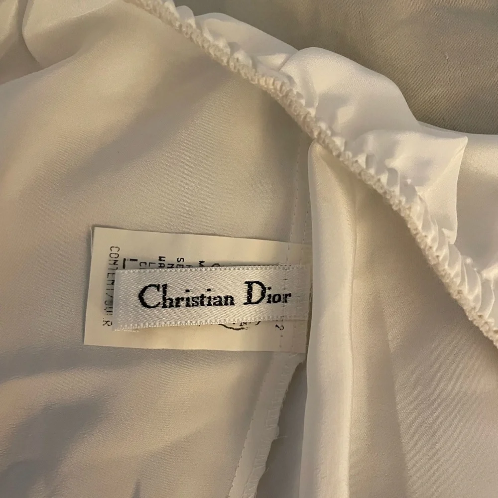 Christian Dior white EUC  like new half slip - Picture 3 of 5